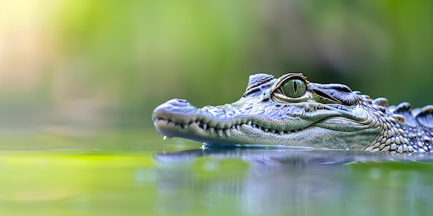 Photo gharial crocodile part of gavialidae family is one of the oldest crocodiles concept biology reptiles gharial crocodile evolution gavialidae family