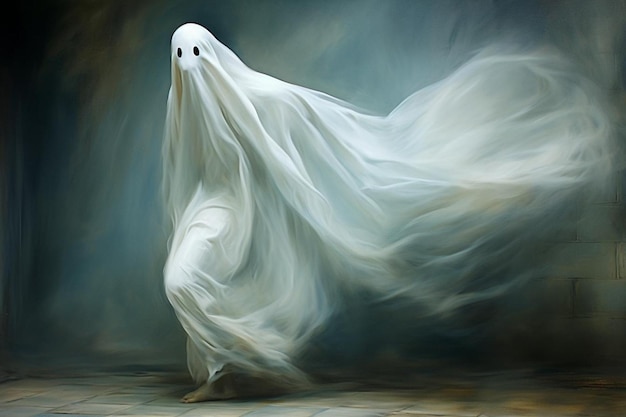 Ghost Drawing Images background and copy space