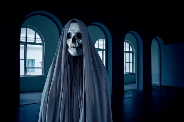 ghost skull in church