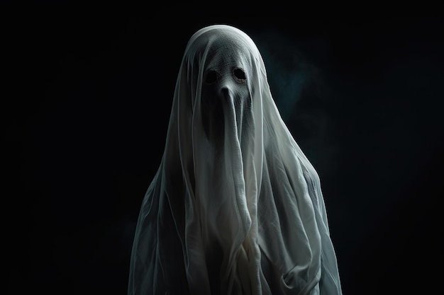 A ghost with a white cover and the word ghost on it