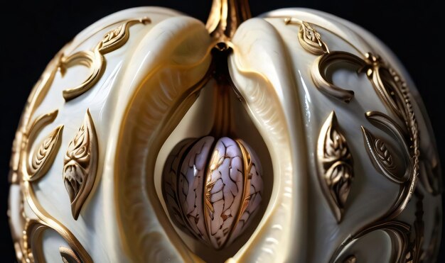 Photo ghostly almond ultra detailed hyperrealism epic baroque opulent majestic filigree