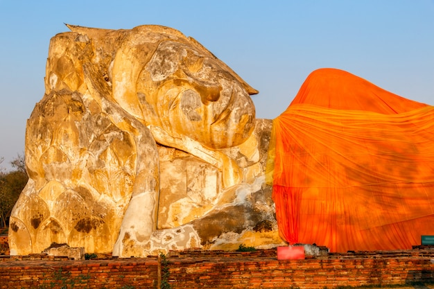 Giant Buddha statue in the historical Park of Ayutthaya, Phra Nakhon Si Ayutthaya, Thailand