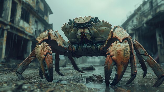 Giant Crab in PostApocalyptic City