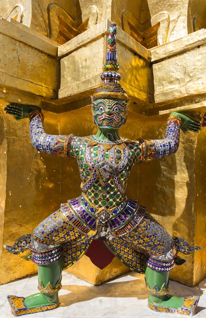 Giant at the Emerald Buddha Temple, Bangkok, Thailand