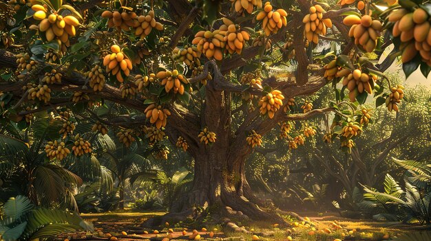 Photo a giant mango tree with an unbelivelable amount of mango uhd wallpaper