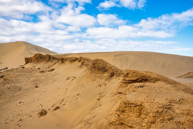 Giant sand dunes near ninety mile beach on the west coast of New Zealand