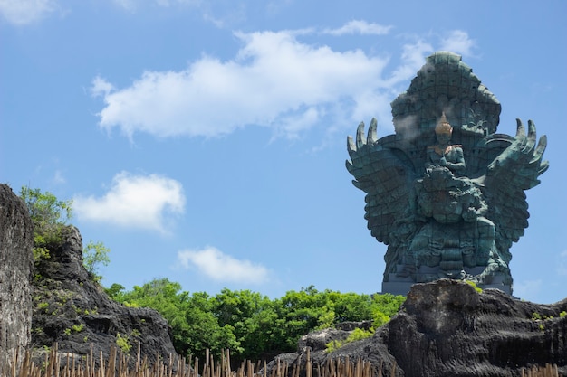 Giant statue in Garuda Wisnu Kencana GWK cultural park in Bali Indonesia