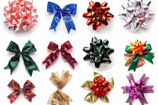 Gift Bow Collection Isolated In Transparent Background