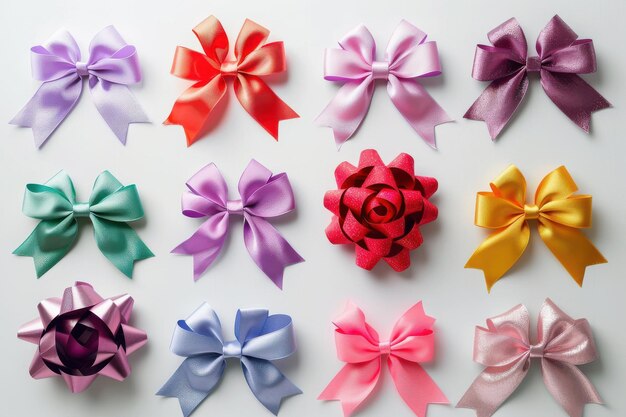 Gift Bow Collection Isolated In Transparent Background