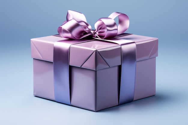 gift box on blue background