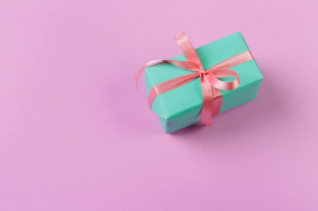 Gift box on color 