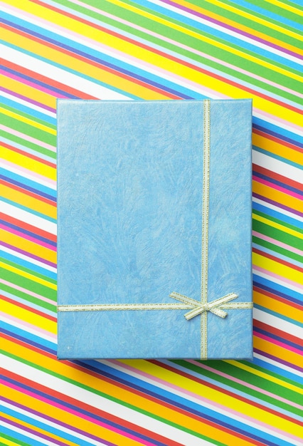 Gift box over a colorful background