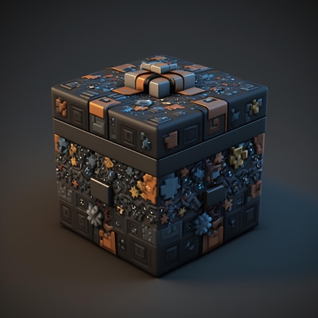 Gift box created by artificial intelligence