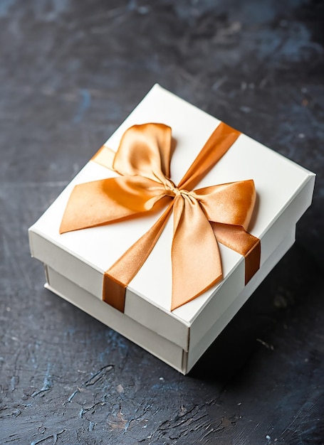 gift box on dark background Problem of choosing a perfect gift for a man A worthy reward