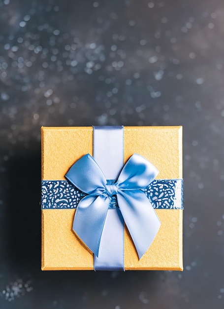 gift box on dark background Problem of choosing a perfect gift for a man A worthy reward