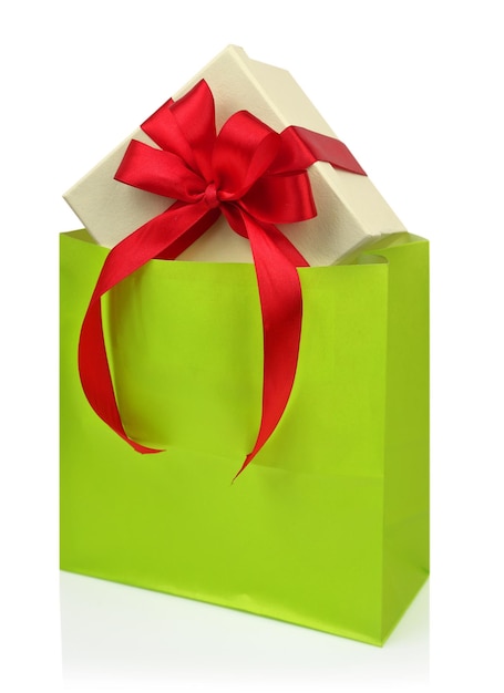 Gift box in a shopping bag