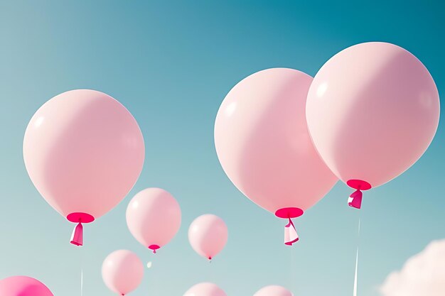 gift box with balloons