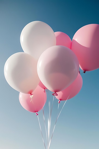 gift box with balloons