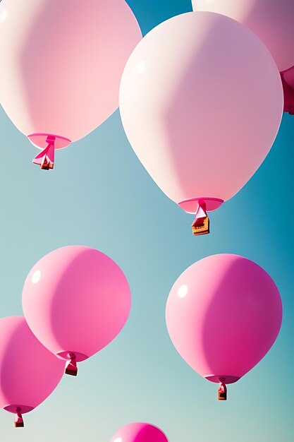 gift box with balloons