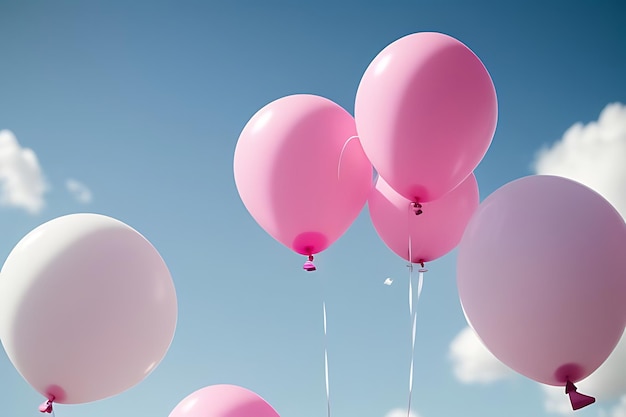 gift box with balloons