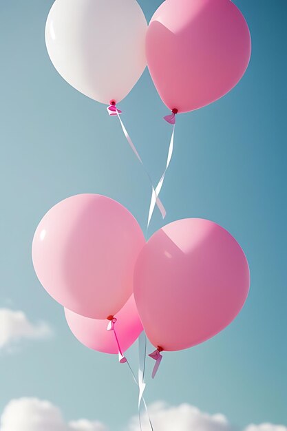 gift box with balloons