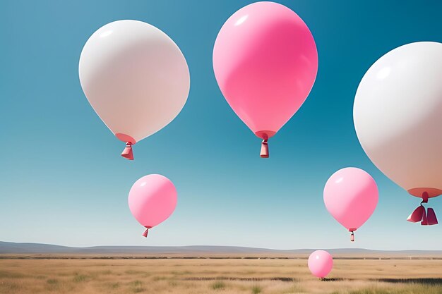 gift box with balloons