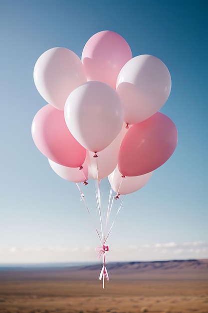 gift box with balloons