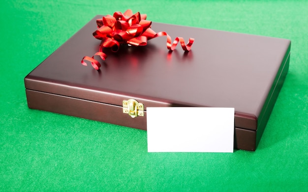 Gift box with blank card