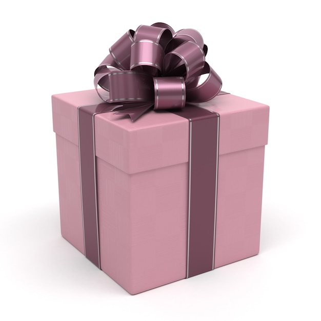 Gift box with pink bow