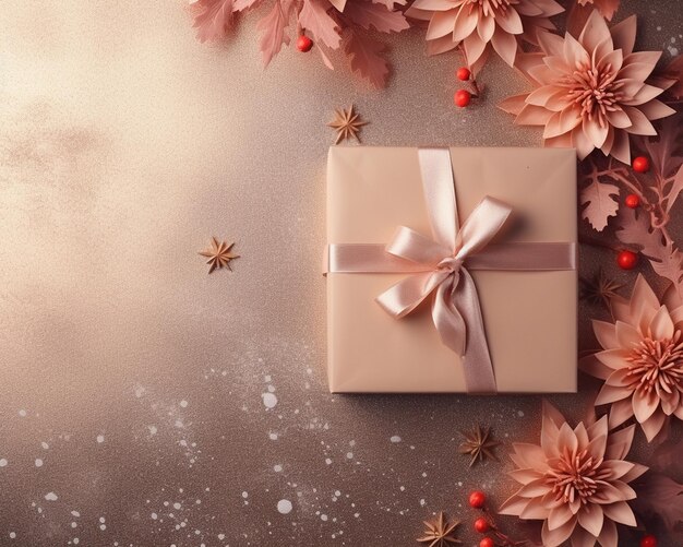 a gift box with a ribbon tied around it and a bow