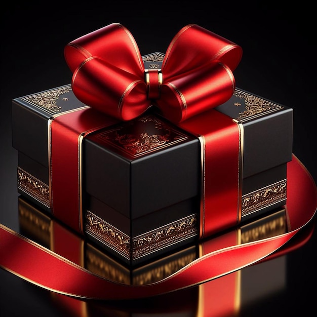 Gift box with ribbon