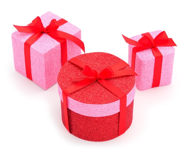 Gift boxes gifts on a white background isolated