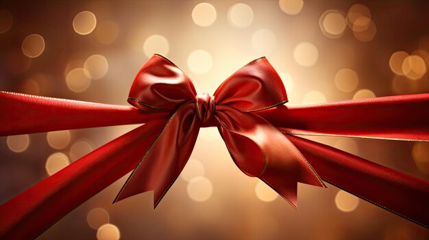 Gift red holiday ribbon