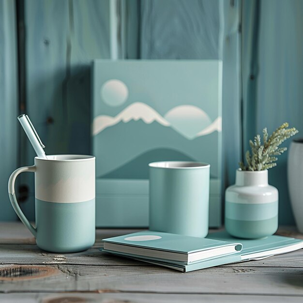 Photo gift set with stationery and mug practical and stylish