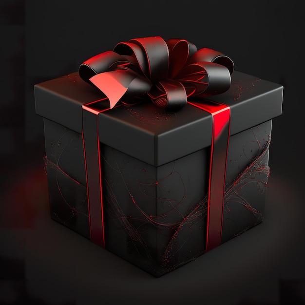 gift wrapped in dark paper on dark surface