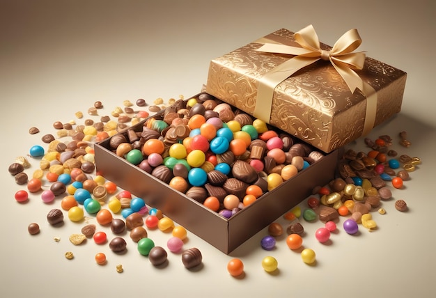 A giftbox filled with chocolates