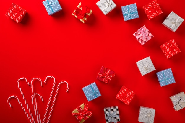 Gifts Boxes Colored Candy Cane