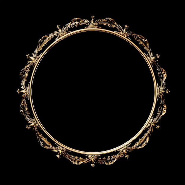 Gilded Elegance Round Gold Frame