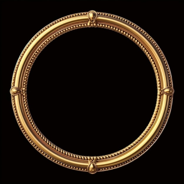 Gilded Elegance Round Gold Frame