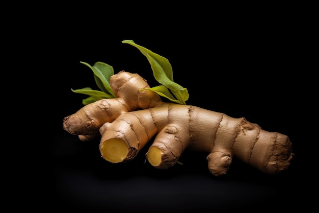 Ginger On Black Background