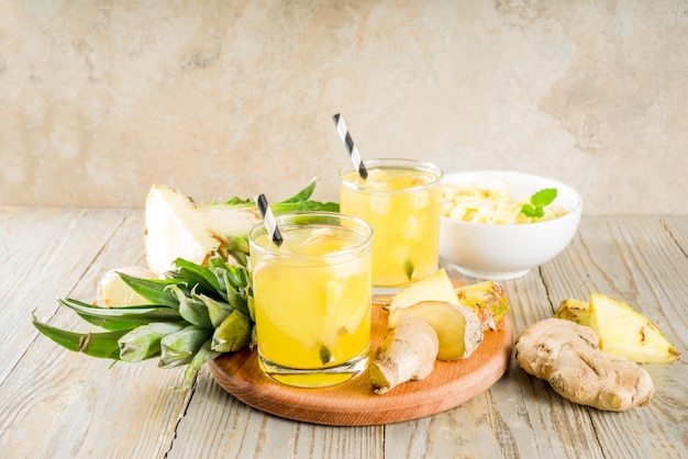 Ginger and pineapple tea