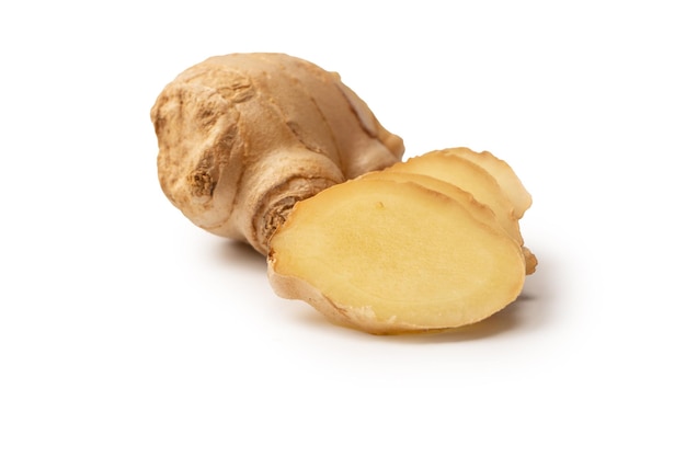 Ginger root isolated on white background