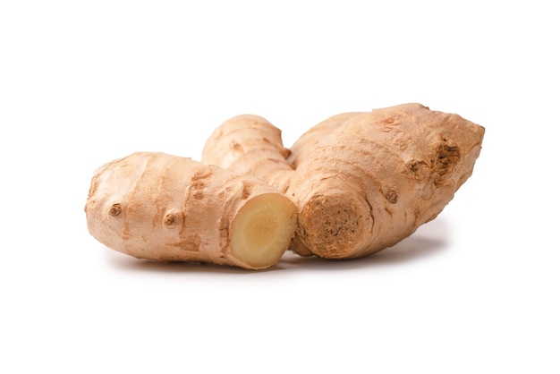 Ginger root isolated on white background