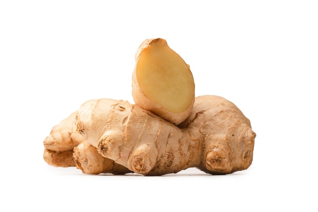 Ginger root isolated on white background