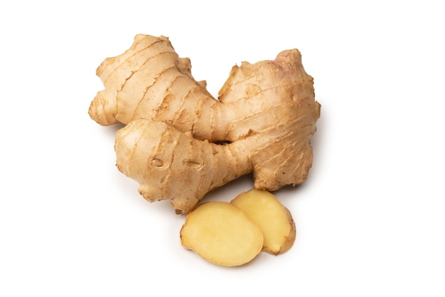 Ginger root isolated on white background