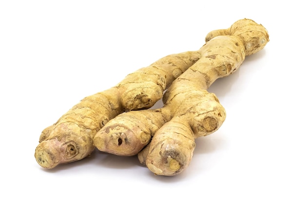 Ginger root on white isolated background Full depth of clarity