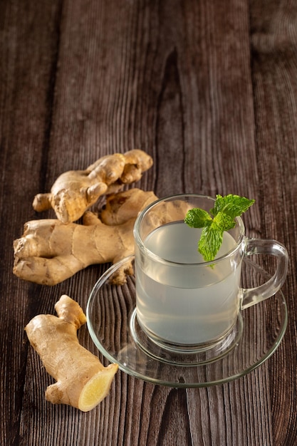 Ginger tea with Sicilian lemon and mint