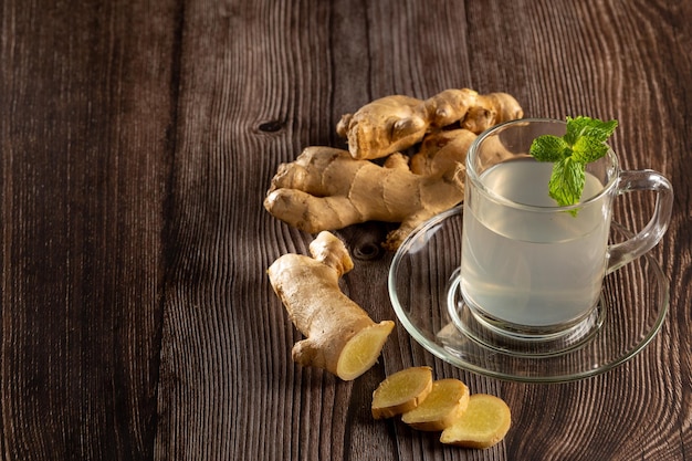 Ginger tea with Sicilian lemon and mint