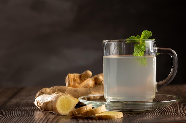 Ginger tea with Sicilian lemon and mint