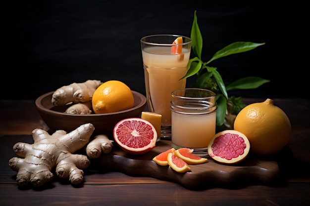 Ginger zing immunity booster homemade fruit juice